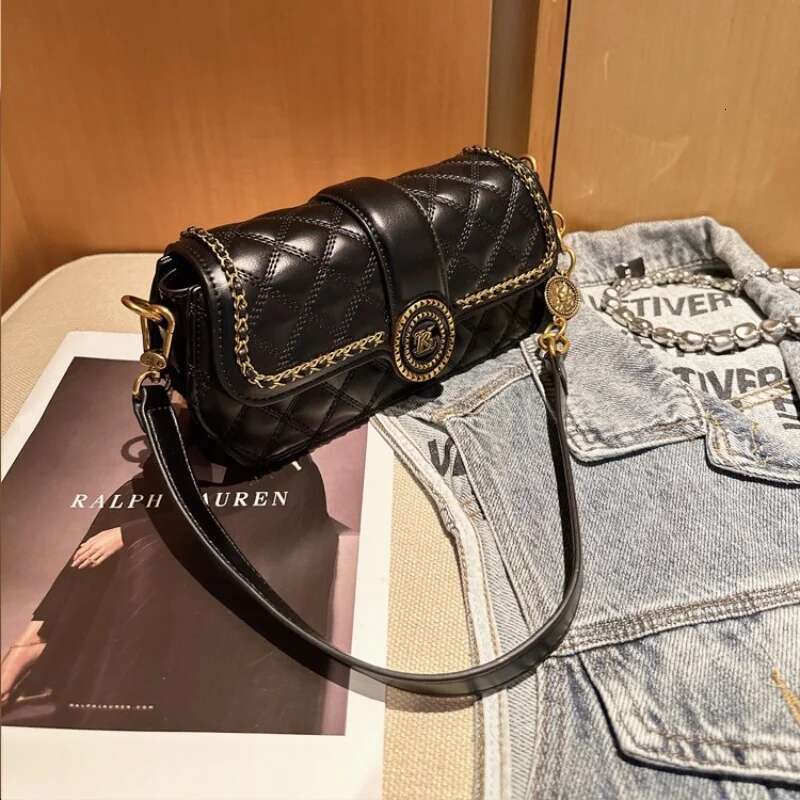 2025 New High Fashion Fashionable French Stick With Genuine Leather Single Shoulder Crossarm Underarm Women's Bag