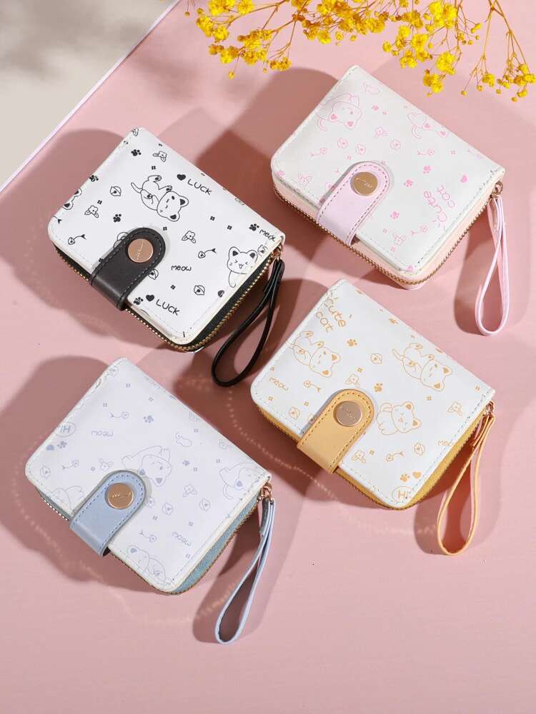 Retro Fashion Mini Designer Wallet Zipper Wallet Closure Lightweight Suitable For Women's Daily Carrying Card Bag