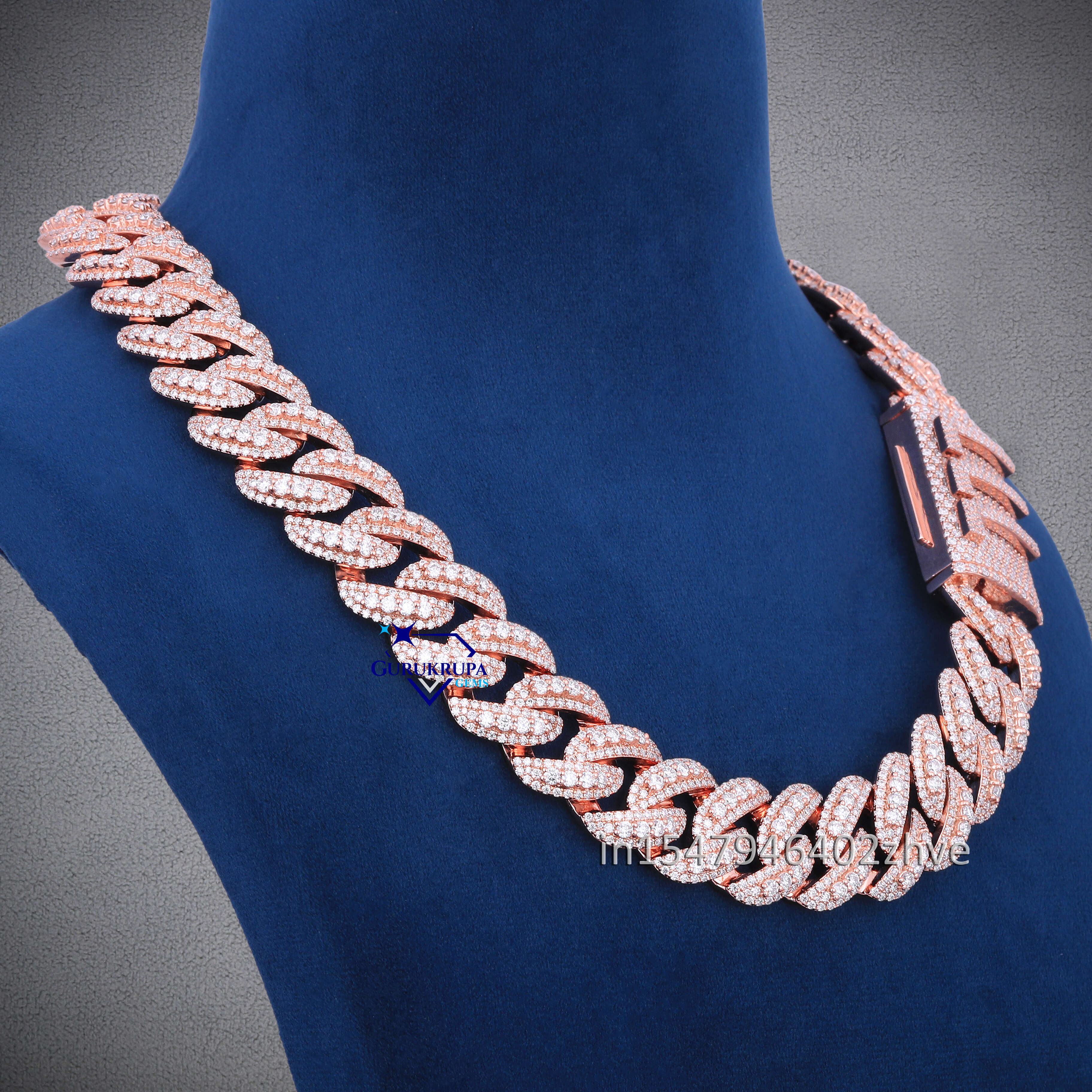 Hiphop Moissanite Necklace Custom Lock 20mm Cuban Link Chain VVS Diamond Moissanite Chain Solid 925 Silver Ice Jewelry