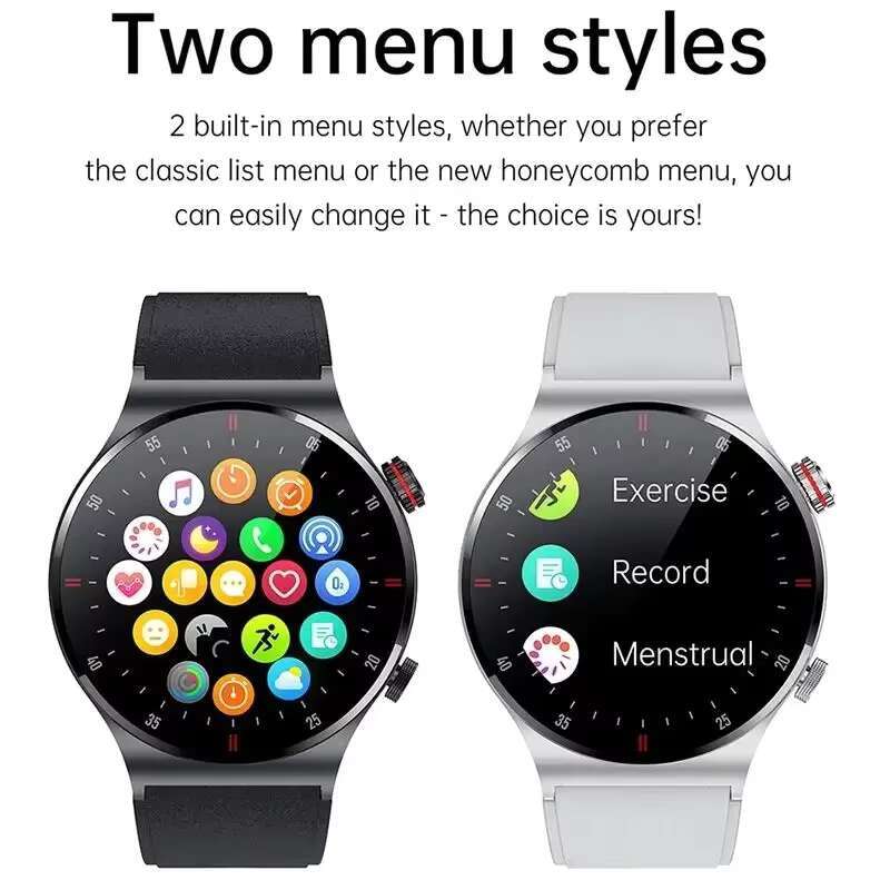 Qw33 Bw0382 Round Fashion Smartwatches Montre Intelligente Hombre Sport Fiess Tracker Mens Style Full Touch Screen Smart Watch