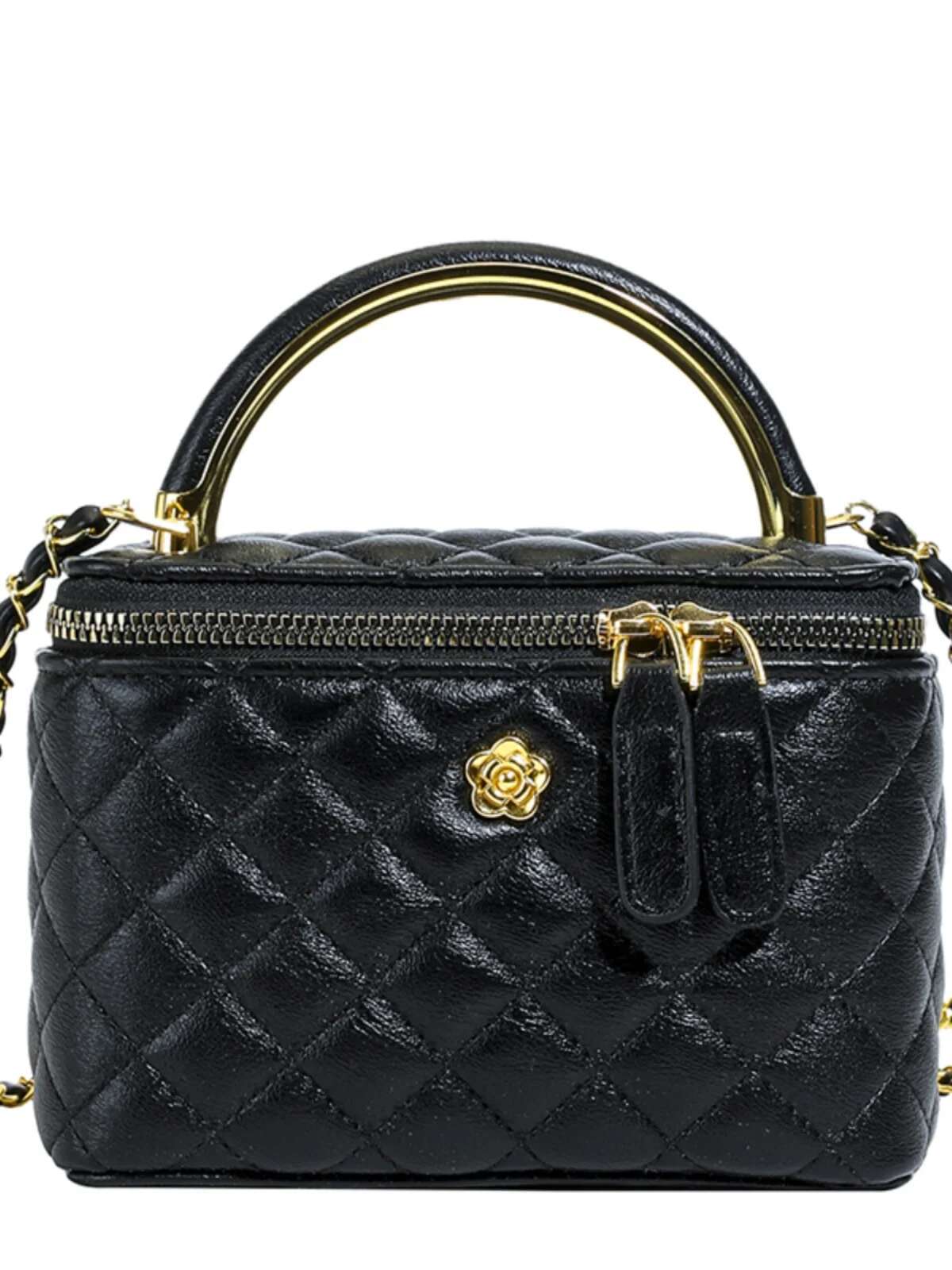 High-End Designer Rhombus Embroidered Female 2025 Popular All-Match Chain Messenger Box Small Square Bag