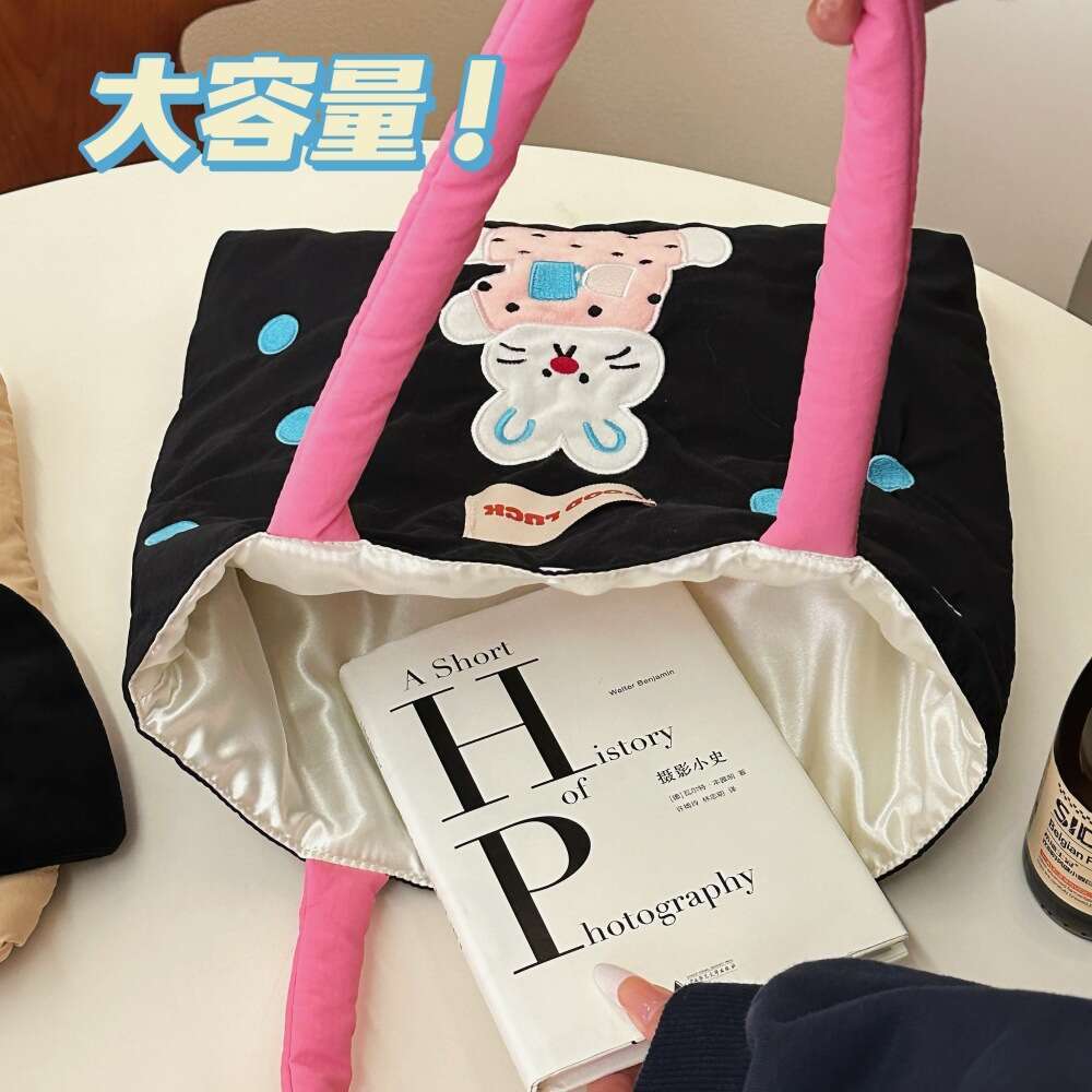 Spring and summer versatile item embroidered bag fashionable commuting niche large capacity single shoulder girl's handbag