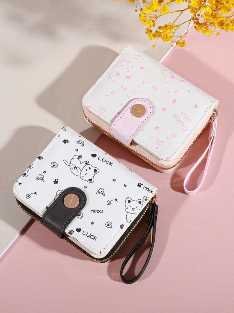 Retro Fashion Mini Designer Wallet Zipper Wallet Closure Lightweight Suitable For Women's Daily Carrying Card Bag