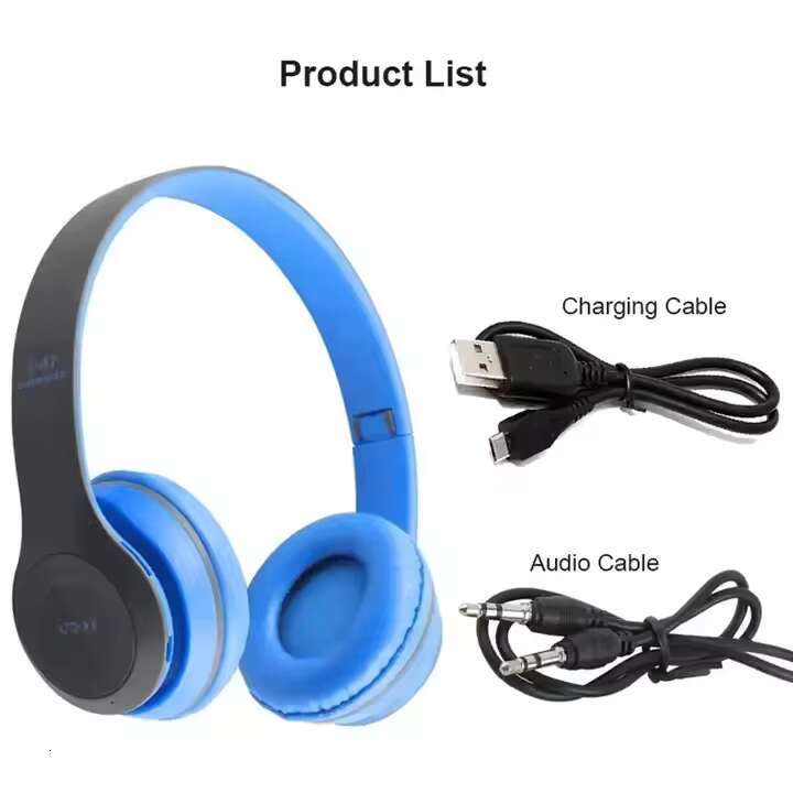 OEM Multi Color Adjustable Audifonos Gaming Hands Free P47 Wireless Earphones with Microphone
