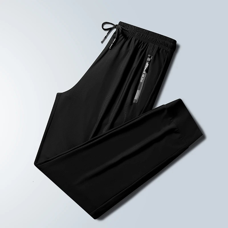 2024 Mens Summer Thin Casual Pants Breathable Tight Loose High Elasticity Quickly Drying Air 250326
