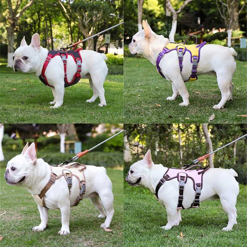 Adjustable dog harness suitable for small large dog vest reflective small dog chest strap French bulldog Husky outdoor walking lead strap X250326