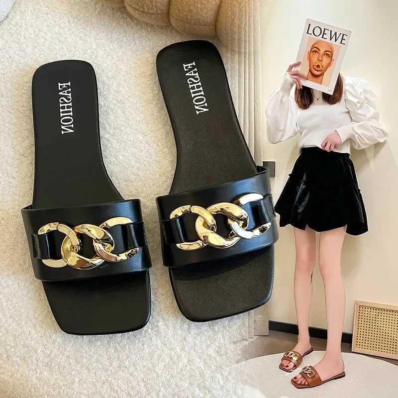 2024 Summer Womens Slippers Roman Fi Designer Flat Shoes Latex Soft soled Shoes Womens Breathable Beach Flip CoverXJ250326