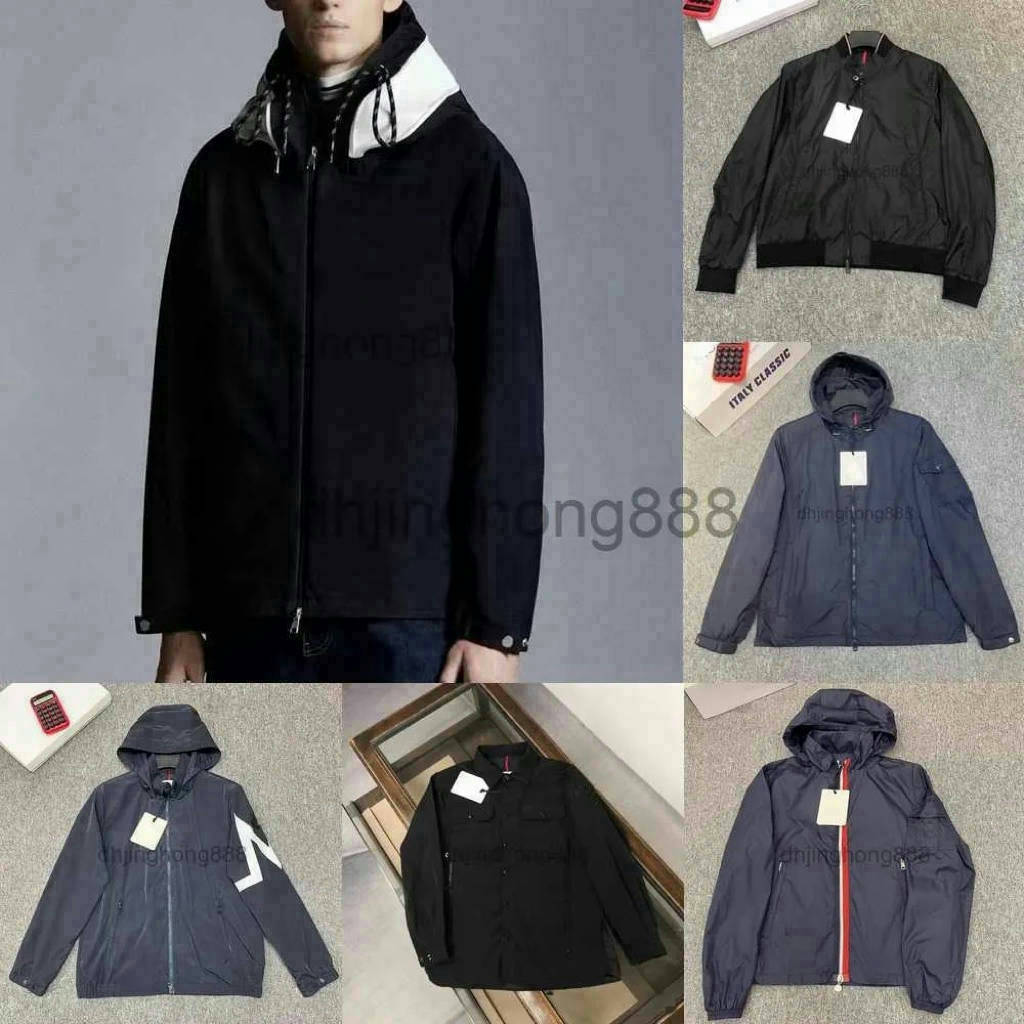 Mens Designer Jacket Arm NFC Badge Stand-up Collar Hooded Jumper Windbreakers Jacket Spring Autumn Windbreaker Arm Letter Design Mens Coat Asian Size S--3XL