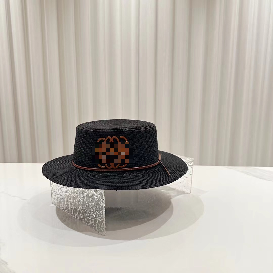 Chic Seaside Women's Sun Hat with Flat Top Perfect for Summer Beach Getaways