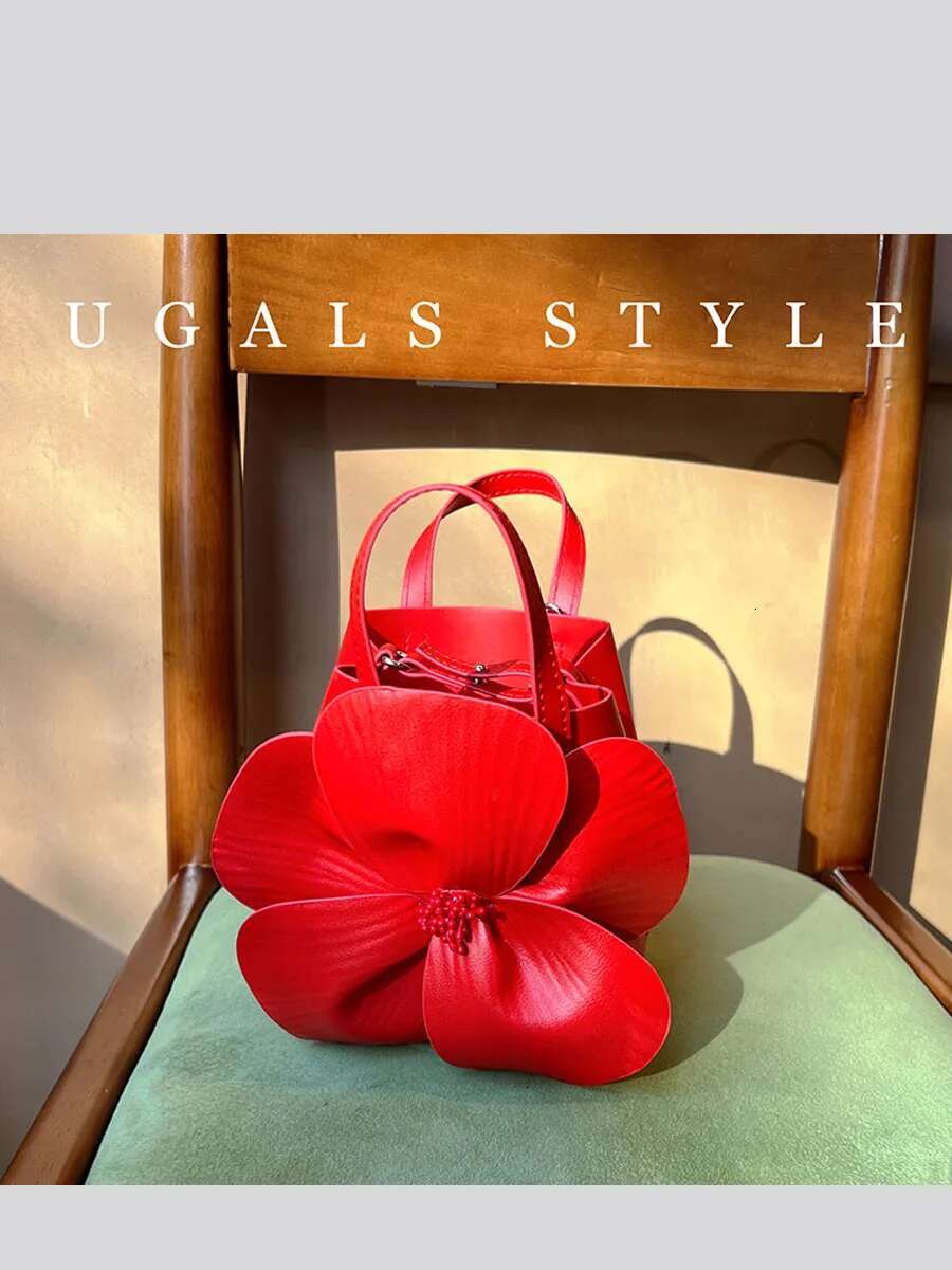 Women Rose Wer Handbag Creative Evening Dinner Purse Shoulder Crossbody Chain Bag