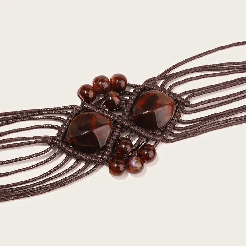 MYMC Womens Bohemian Knitted Belt Casual Fashion Belt Tassel for Jeans and Dresses W250326