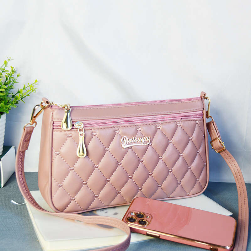 New 2023 Crossbody Shoulder Multi layered Embroidered Leisure Fashion Mom Middle aged Straddle Bag