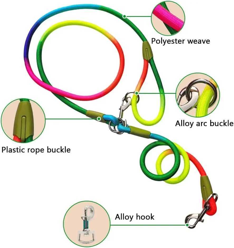 Handless dog leash reflective nylon pet walking running jogging adjustable walking hands-free dog leash X250326