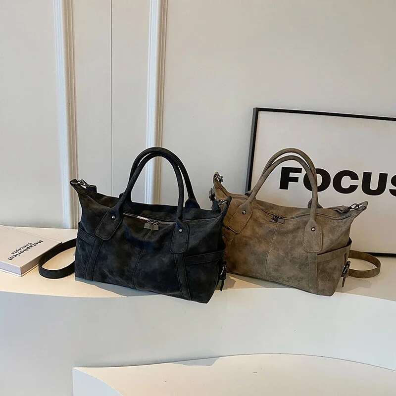 LEFTSIDE Retro Design PU Leather Shoulder Bags For Women 2023 Korean Fashion Big Armpit Female Crossbody Bag Handbags