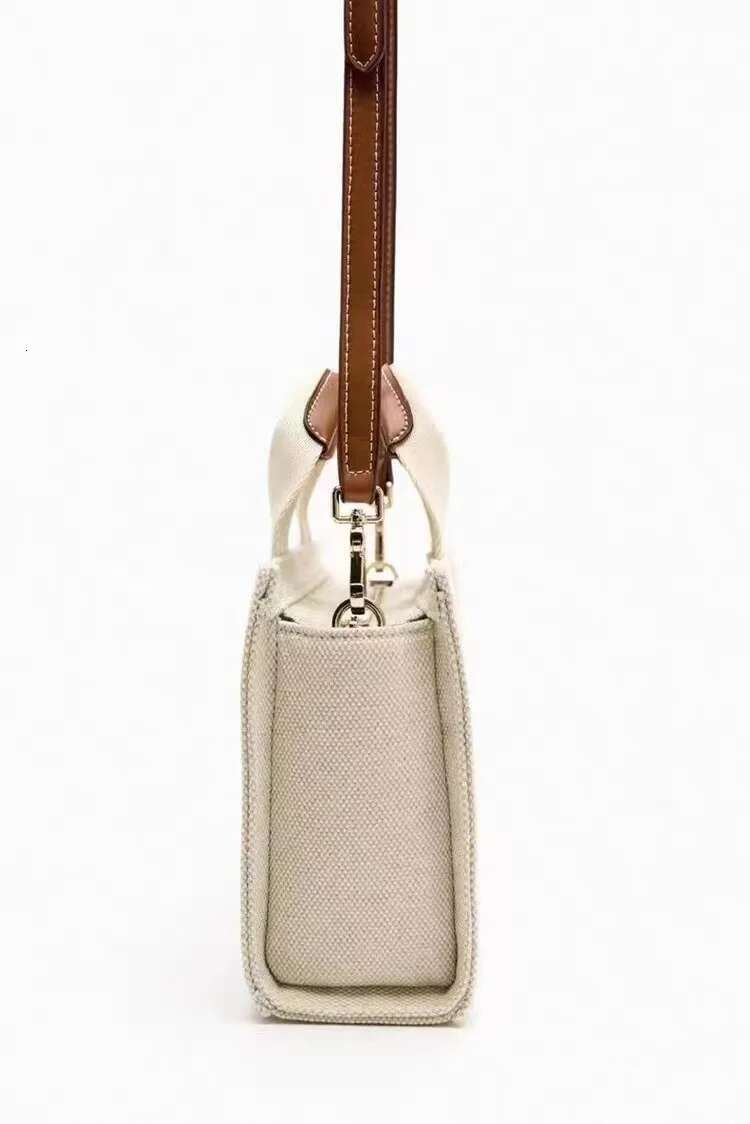 Designer Simple Canvas Decor Bucket Handbags Women Top Handle Tote Bag Large Capacity Casual Shoulder Crossbody Bags
