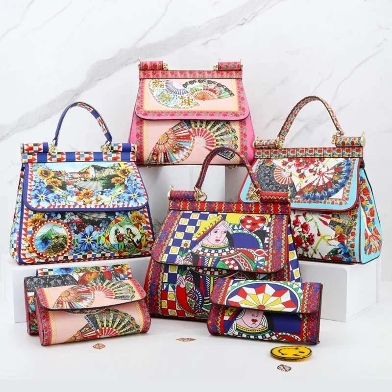 2024 Classic Crossbody Bags For Women Frame Handbag Purses And Handbags Purse Suit Printing Shoulder Totes Ladies Bolsa