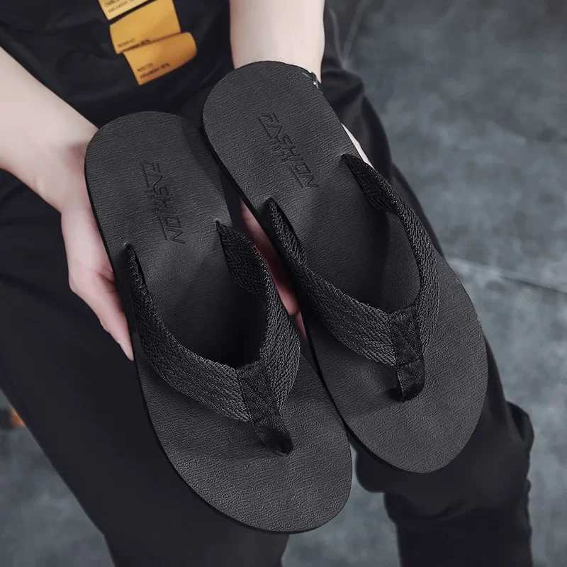 2024 Summer New Flip Leisure N-Slip Creative Korean Style Fi Sandals Personalized Sandals Beach ShoesXJ250326