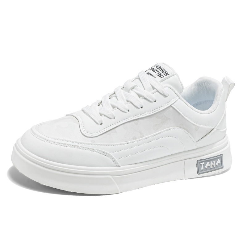 2025S New Trend Designer Men S Autumn Trend Casual Korean Version Leather Flat For Teenagers Versatile Height Increasing Sports White Trendy Shoes