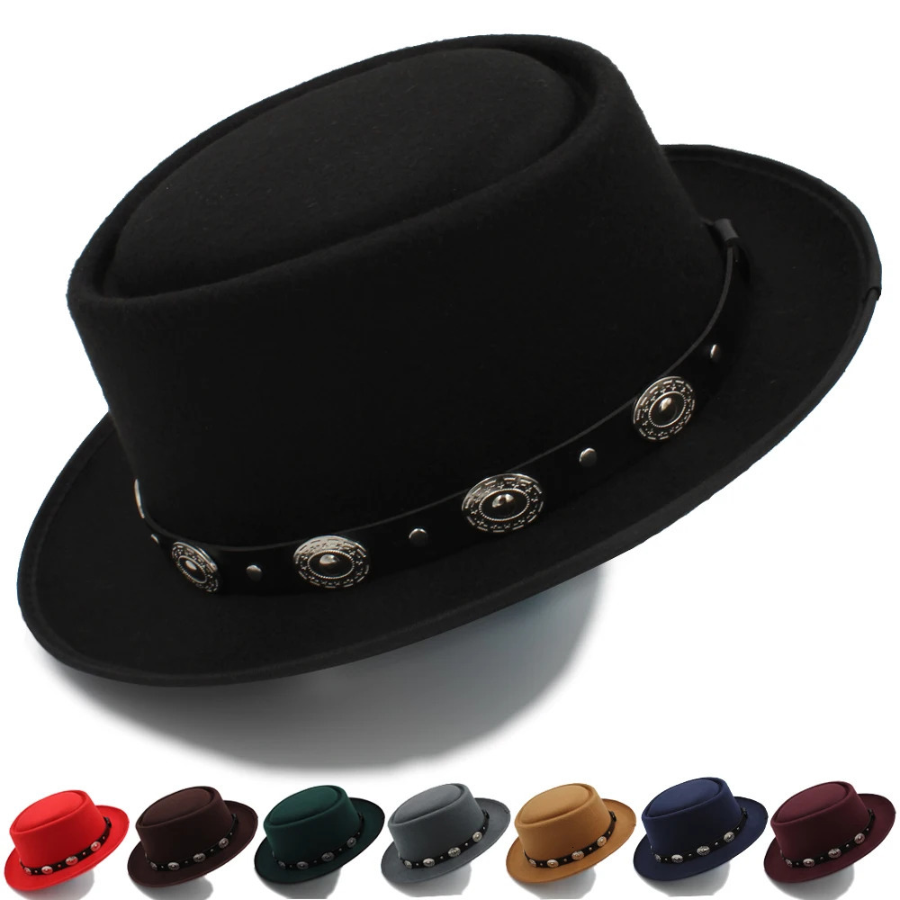 Womens Pork Pie Hat Fedora Hat Trilby Sunhat Classic Retro Jazz Party Outdoor Travel Street Style Size US 7 1/4 UK L 250325
