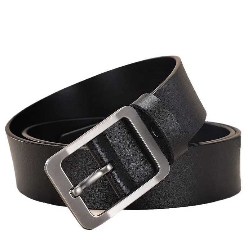 Mens Retro PU Leather Belt with Buckle Jeans Black Belt Business Casual Brand Retro Belt W250326