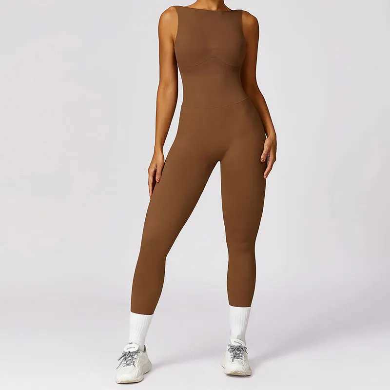 New womens seamless one-piece yoga suit dance abdominal tightening fitness exercise set elastic fitness suit push up fitness suit W250326