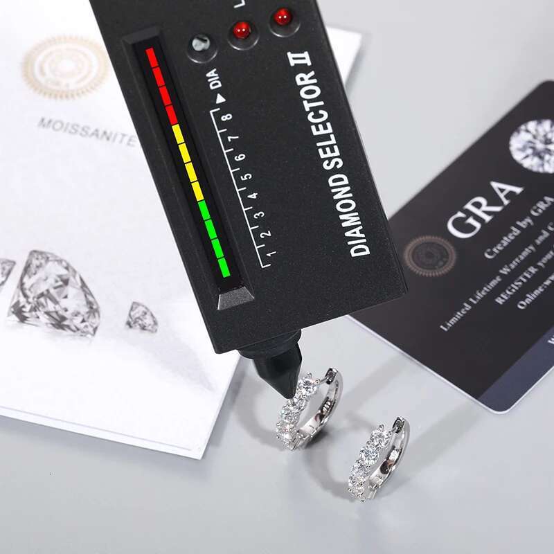 2mm-4mm D Color Moissanite Earrings For Women Sterling Silver 925 Fine Luxury Huggie Ear Clip Unisex Gift