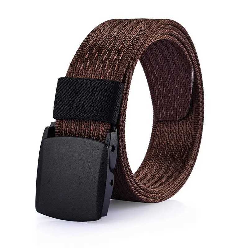 Outdoor mens POM buckle quick drying belt fashion glass pattern belt nylon military tactical waist Cinto casual jeans W250326