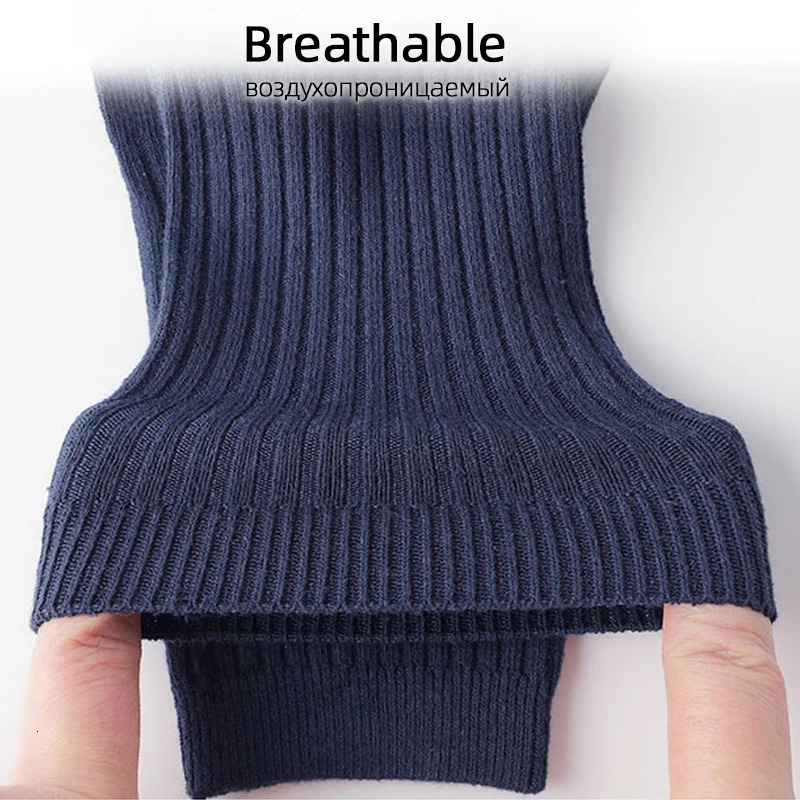 HSS 100% pure cotton mens socks casual business striped deodorant breathable mens winter travel socks 5 pairs/batch 250321