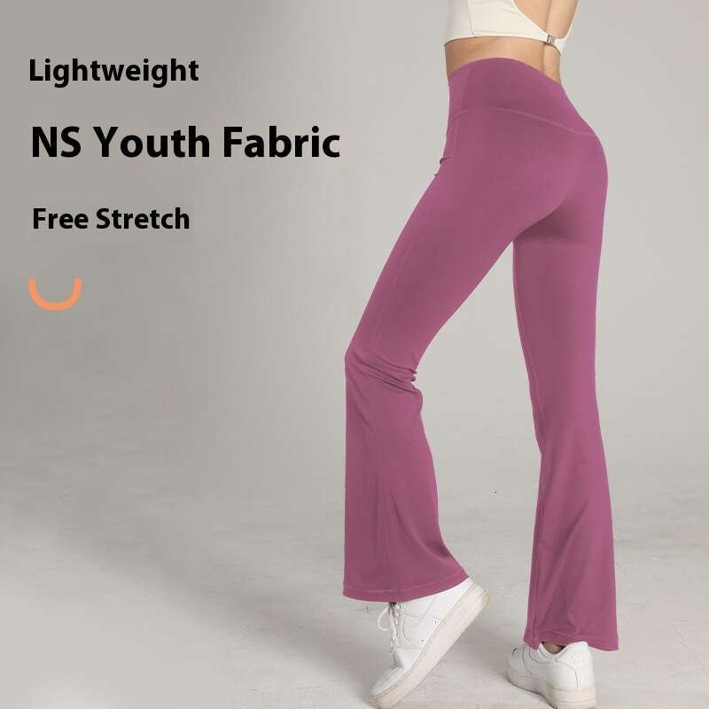 Women Yoga Pants High End Nude Yoga Micro Flared Women High Waisted Sports Tight Fitting Pilates Hip Lifting Slimming Fitness Pants For Outdoor Wear