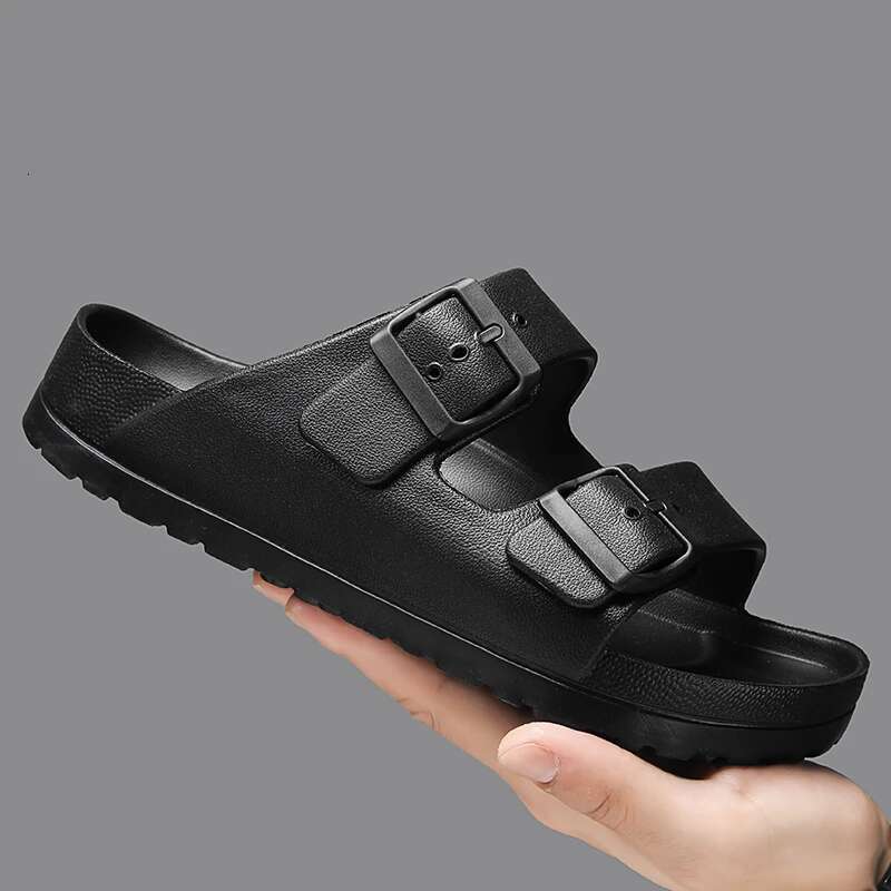 2025 Summer New Women's Classic Designer Fashion Slippers Double Button Beach Sandals Comfortable and Lightweight EVA