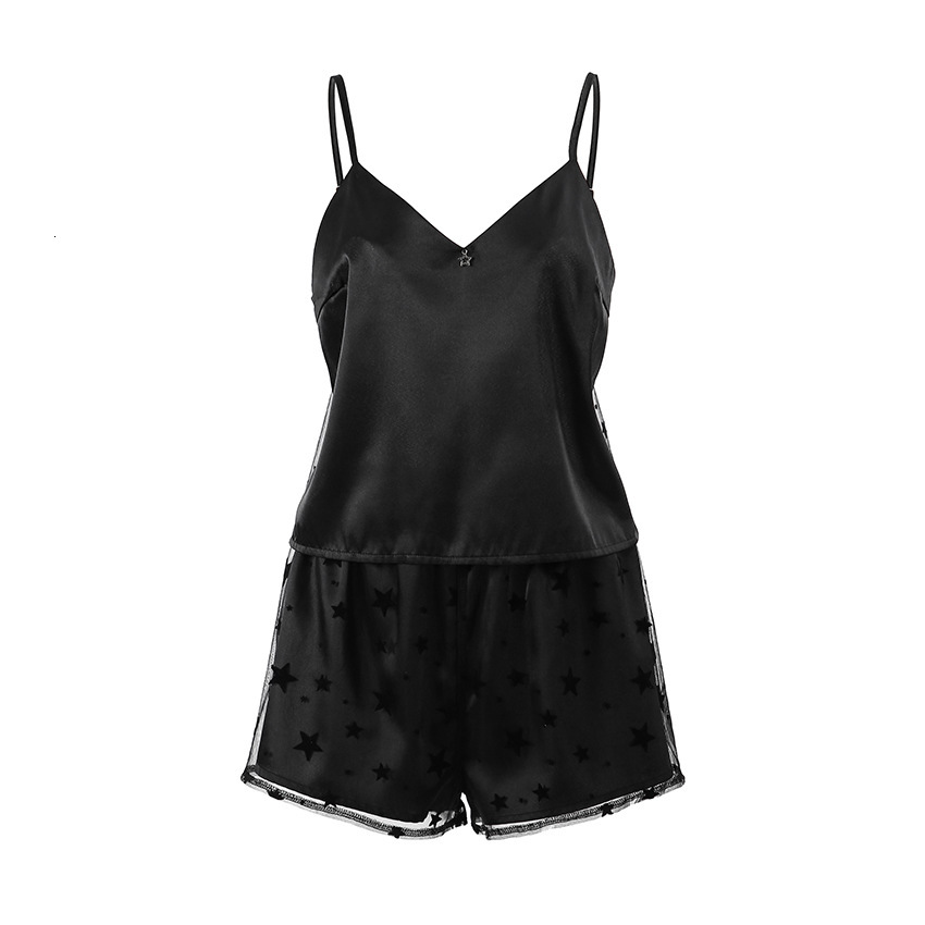 2025 Color Ding Splicing Lace Strap Shorts Pajamas for Women Spring Summer New Style Sexy and Comfortable Home Clothes