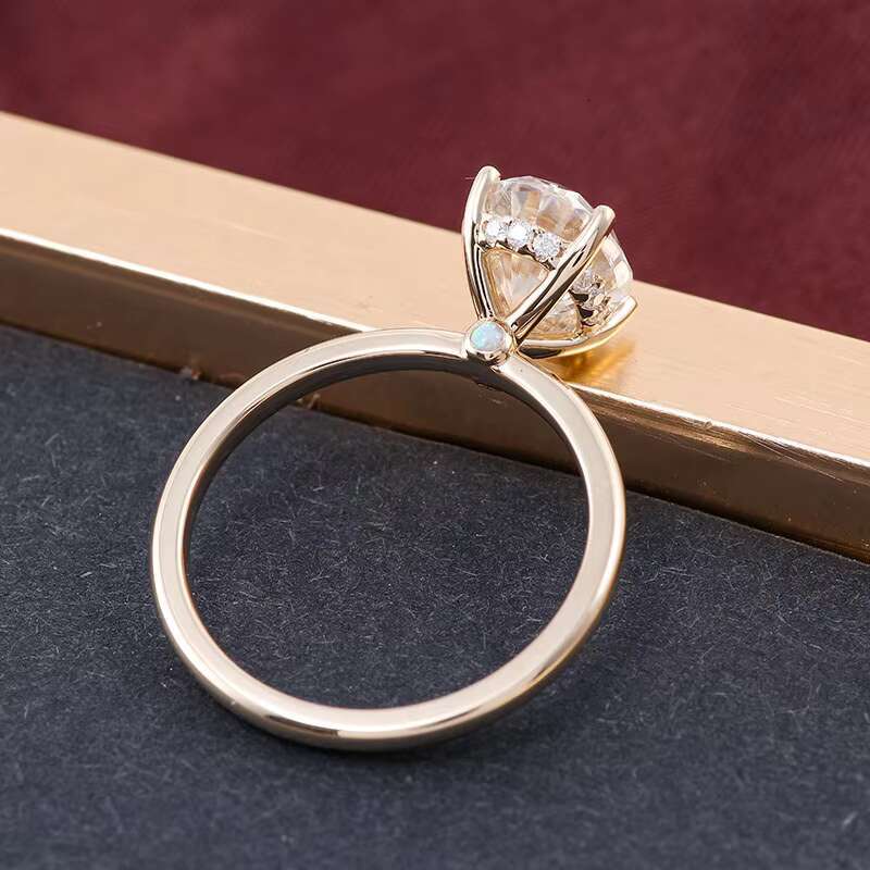 Oval Moissanite Ring 925 Silver 10k 14k 18k Gold Wedding Engagement Ring for Women Anniversary Valentine Gift