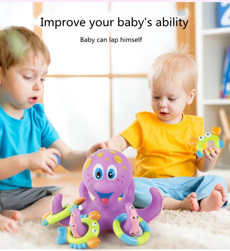 Baby Bath Toy Shower Cartoon Animal Octopus For Kid Crawling Beach Toddler Bathtub Bathroom Swimming Pool Play Water 250326