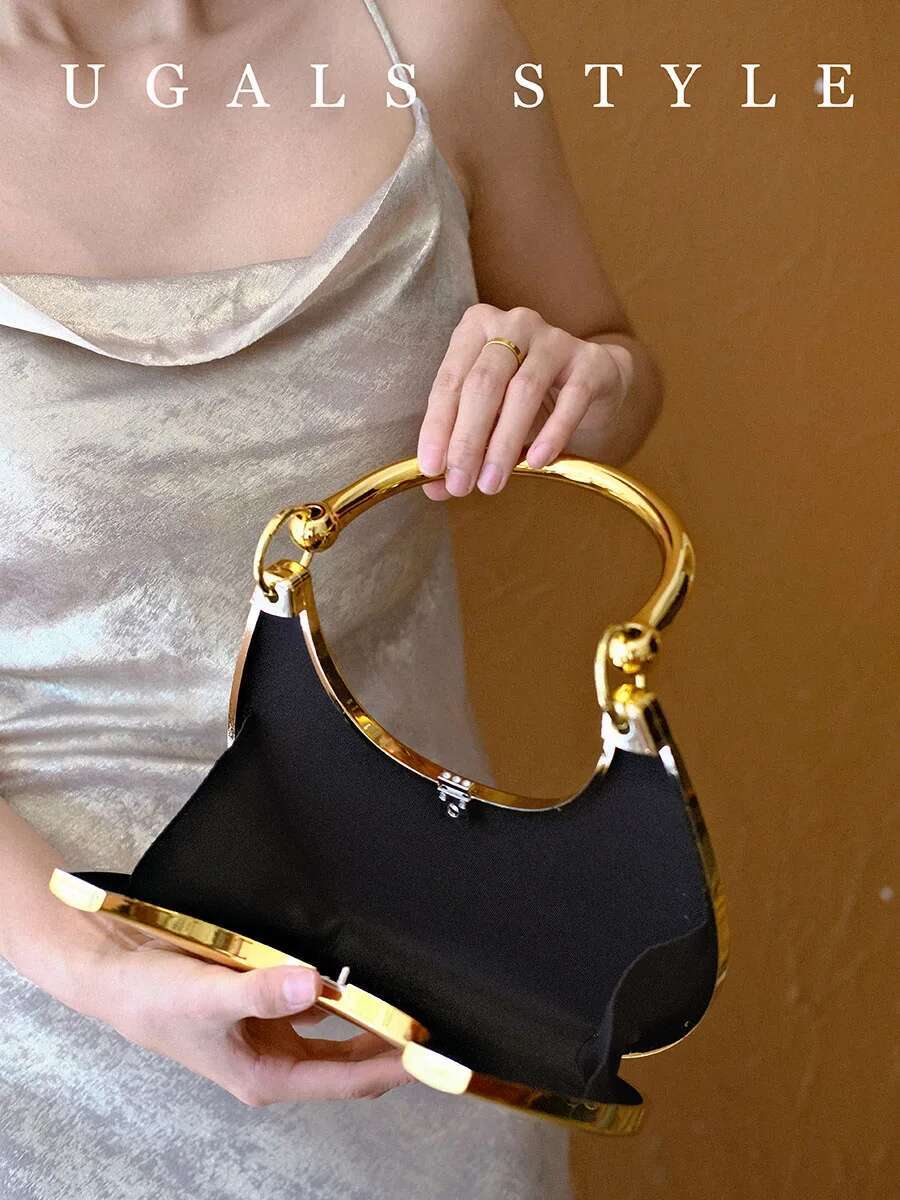 Women Evening Clutch Clear Acrylic Handbag Shoulder Bag Half Moon Wedding Purses Party Ladies