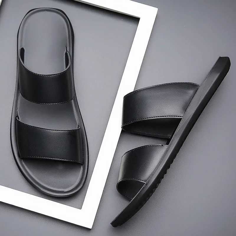 2025 Summer New Mens Cool Skating Shoes Fi Leather Casual Skating Shoes Outdoor N Smooth Flat Beach Sandals Mens Designer Skating ShoesXJ250326