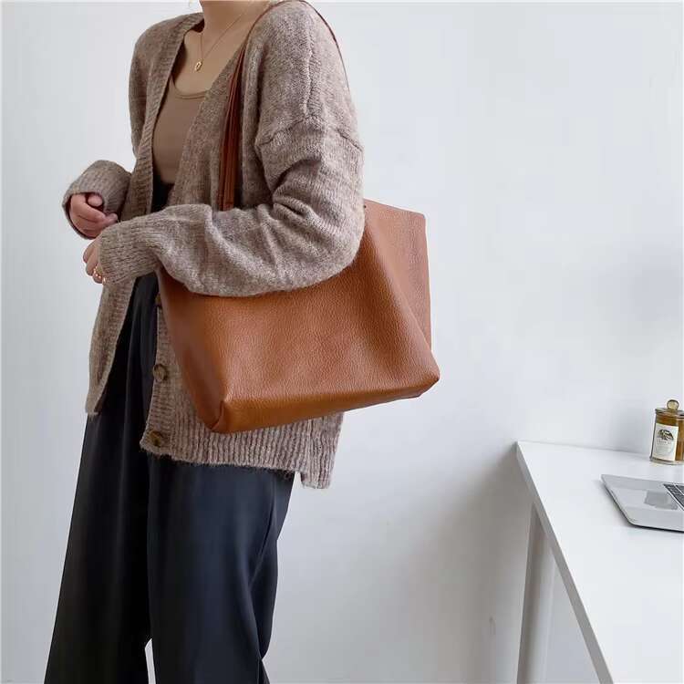 2025 Fashion Luxury Wallet Shoulder Shopping Simple Solid Color Women's Handbag Set