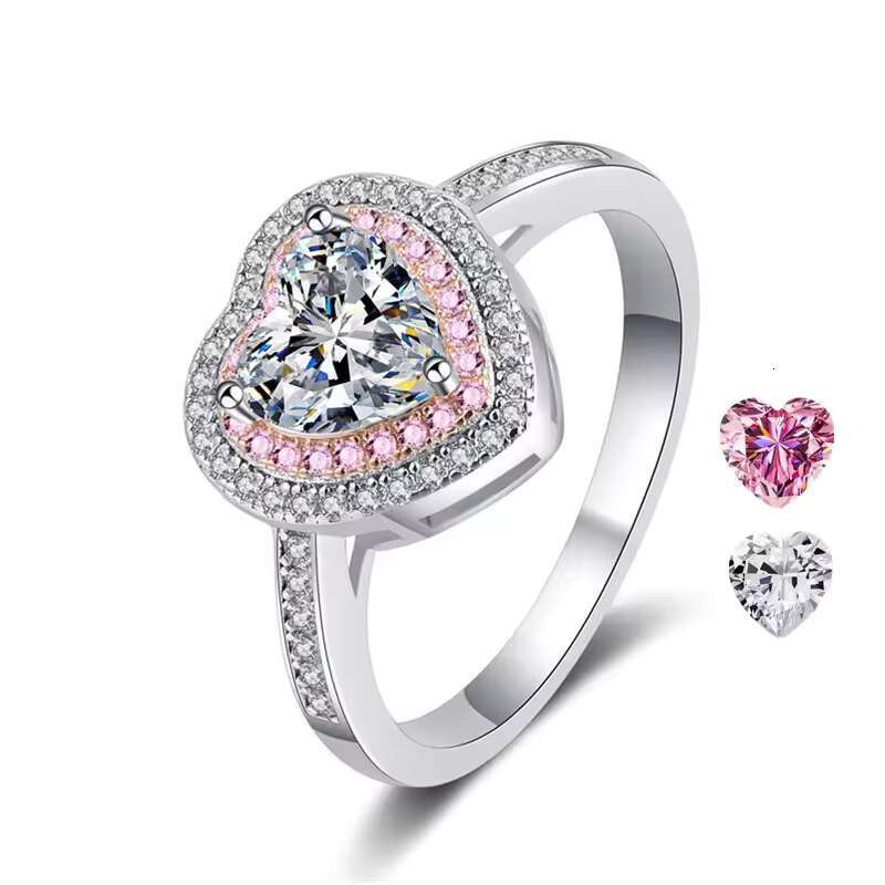 925 Sterling Silver Moissanite Ring Wedding Anniversary Ring Fashionable Silver Plated Fine Jewelry for Womens Engagement Party