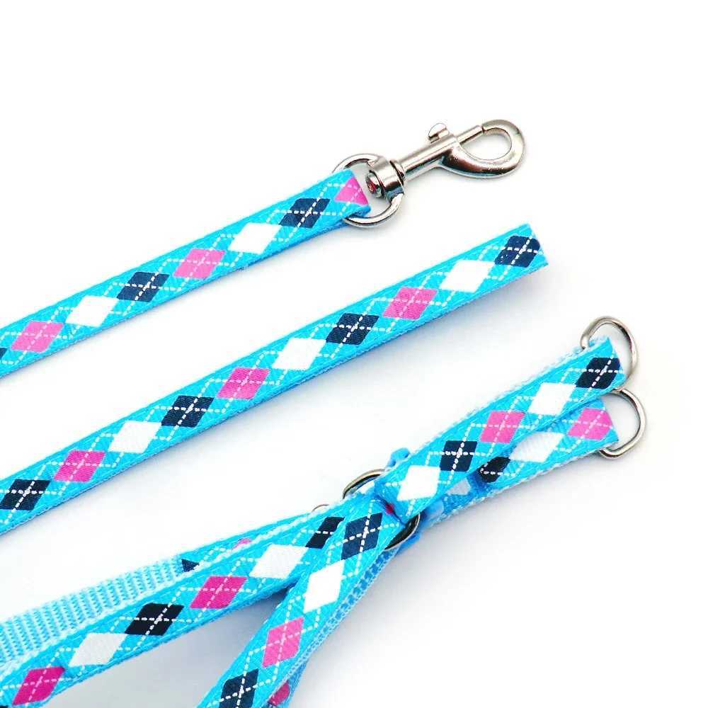 24 sets of pattern dog and cat suspenders adjustable vest collar dog outdoor walking Chihuahua collar name board accessories X250326