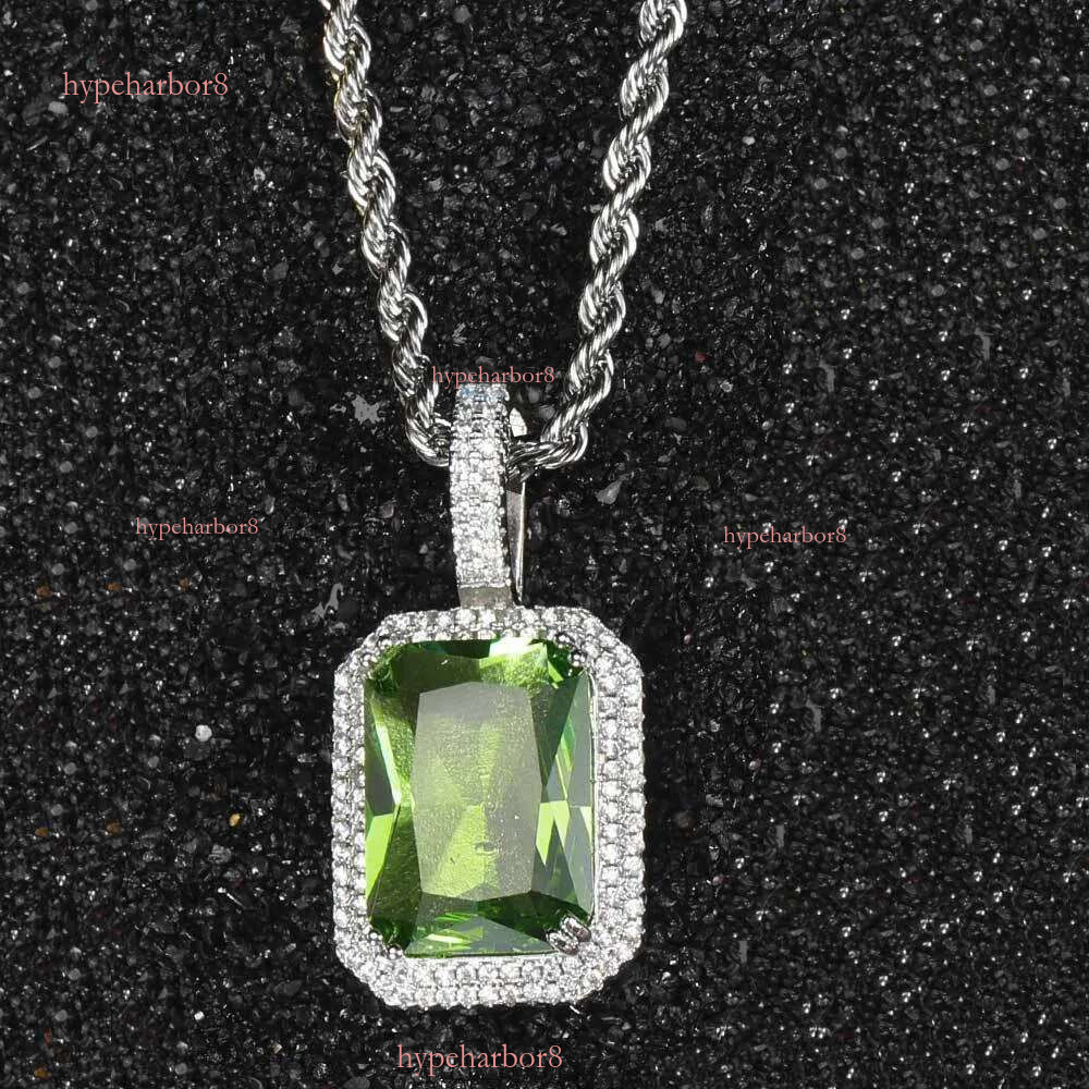 designer new gra Pendant necklaces Sterg Sier VVS Moissanite dia cluster iced out cuban k chain Hip-Hop necklace for men women jewelry gift