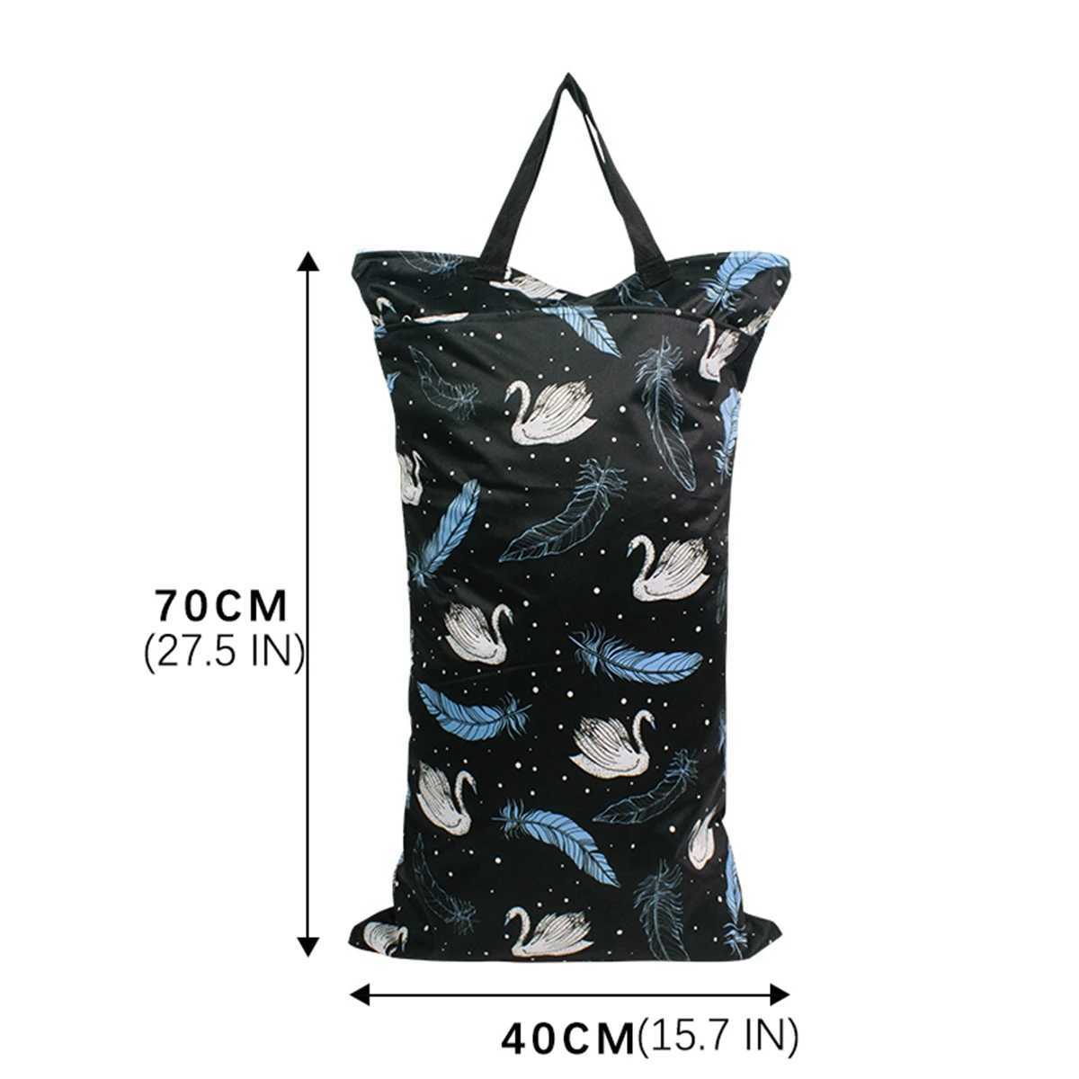 Lager Size Polyester PUL Mumsbest Waterproof Baby Bags for Mom Baby Stroller Use 40*70cm Big Size Double Packet Diaper Wet BagC250326