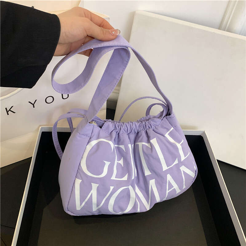 Gentle Woman Colorful Dumpling Bun 2024 New Leisure Handheld Cloth Girl Fresh Shoulder Bag