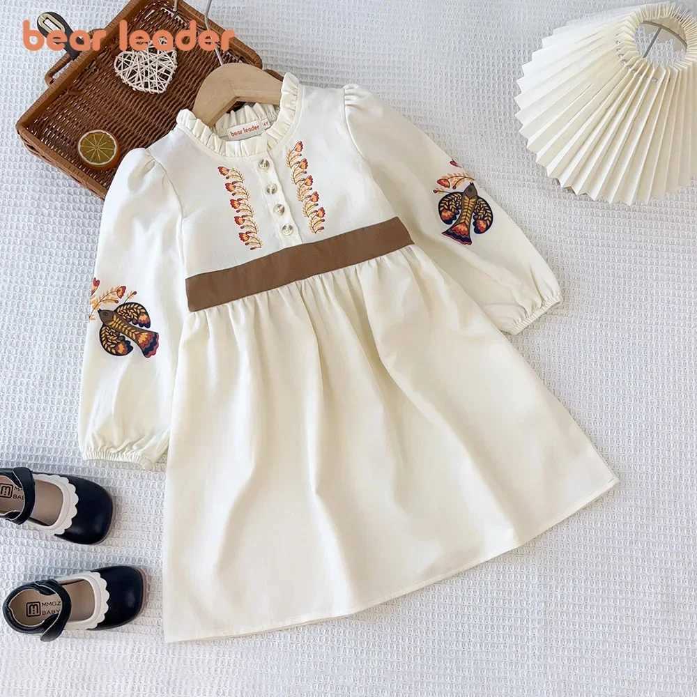 Bear Leader 3-7 Year Old Childrens Clothing Spring and Autumn Fashion Childrens Clothing Printed Long Sleeve Dress for Girls Casual Dress W250326