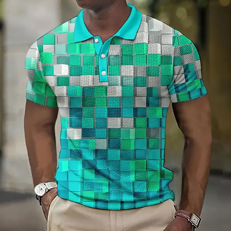 Mens polo Tshirt patch plain weave mens summer clothing casual short sleeved daily street top loose oversized shirt 250326