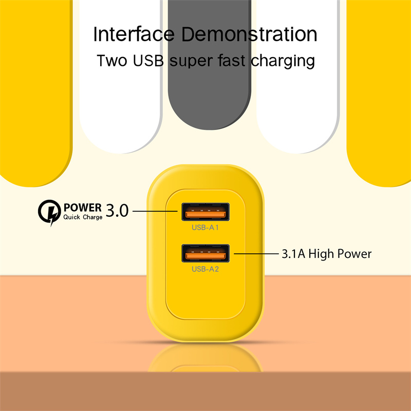 40W EU US Plug Fast USB Charger Wall Phone Charger Adapter for iPhone Samsung Xiaomi Redmi Dual Port 2A Output Travel Charger
