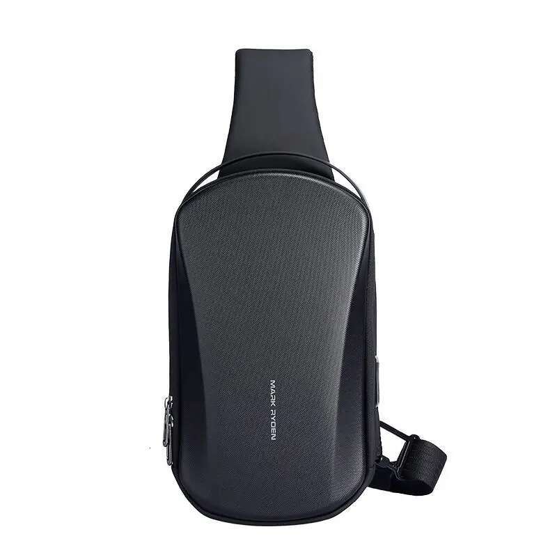Multi Functional USB Shoulder Bag Men's TPU Waterproof Travel Bag Single Shoulder Shoulder Shoulder Bag Men's Chest Bag