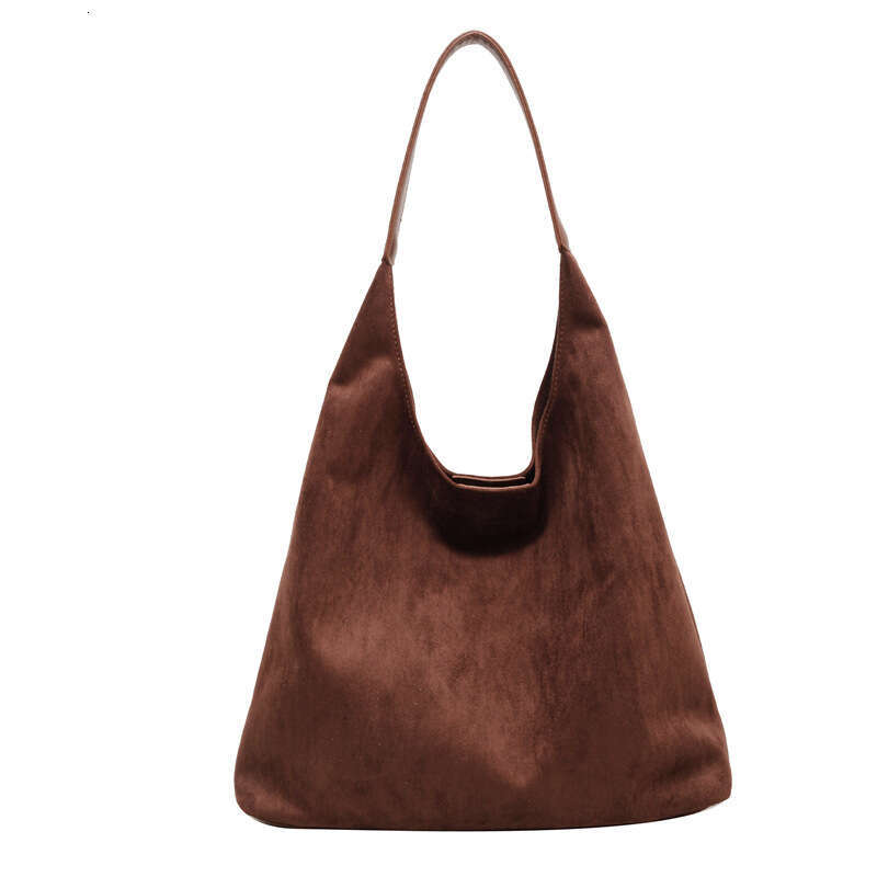 2c Leisure Commuter Large Capacity for Women's 2024 New Autumn/Winter Velvet Tote Bag, Small and Versatile Shoulder Bag