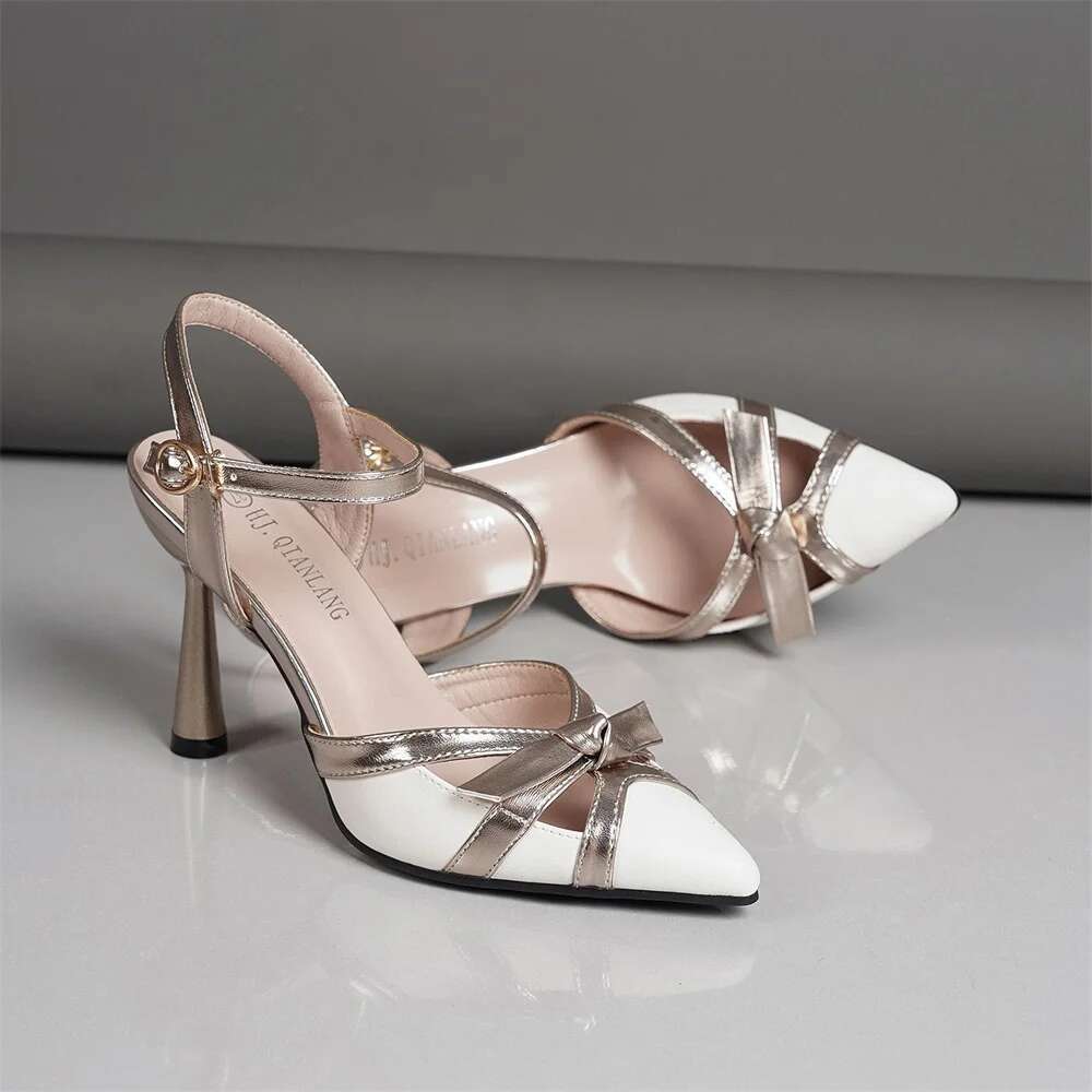2025 Summer New Designer Fashion Stiletto High Heels Women's Sandals Women's Pointed High Heels Mixed Color Shoes