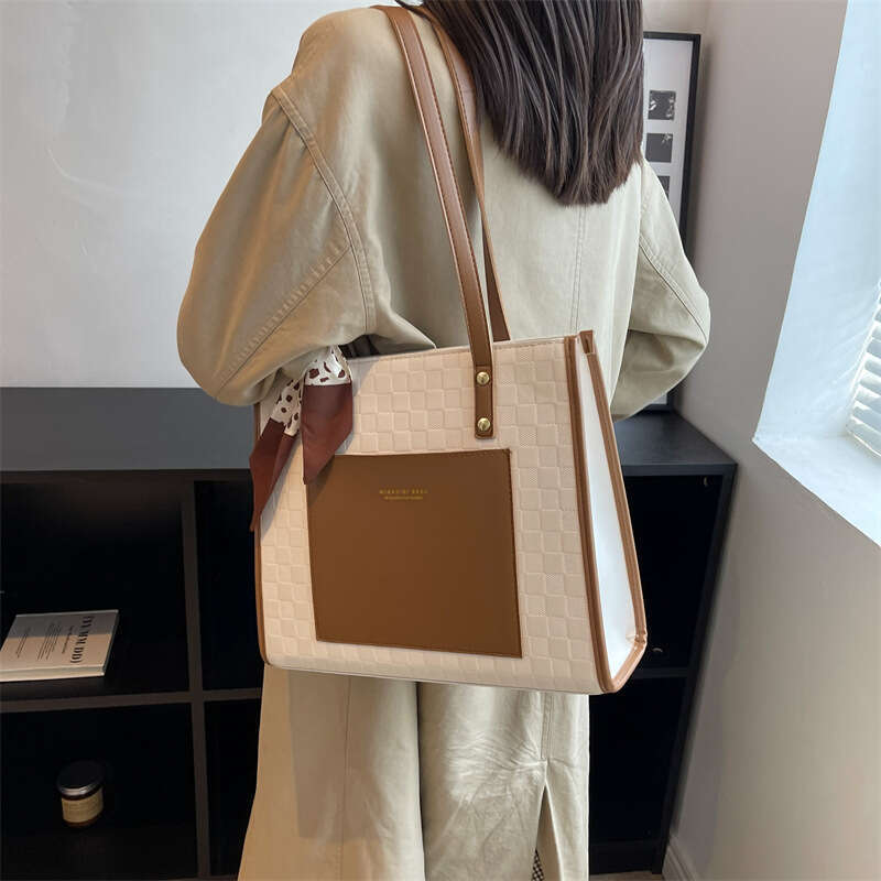 Big 2025 New Internet Celebrity Tote Women's Large Capacity Work Commuter Texture Shoulder Bag