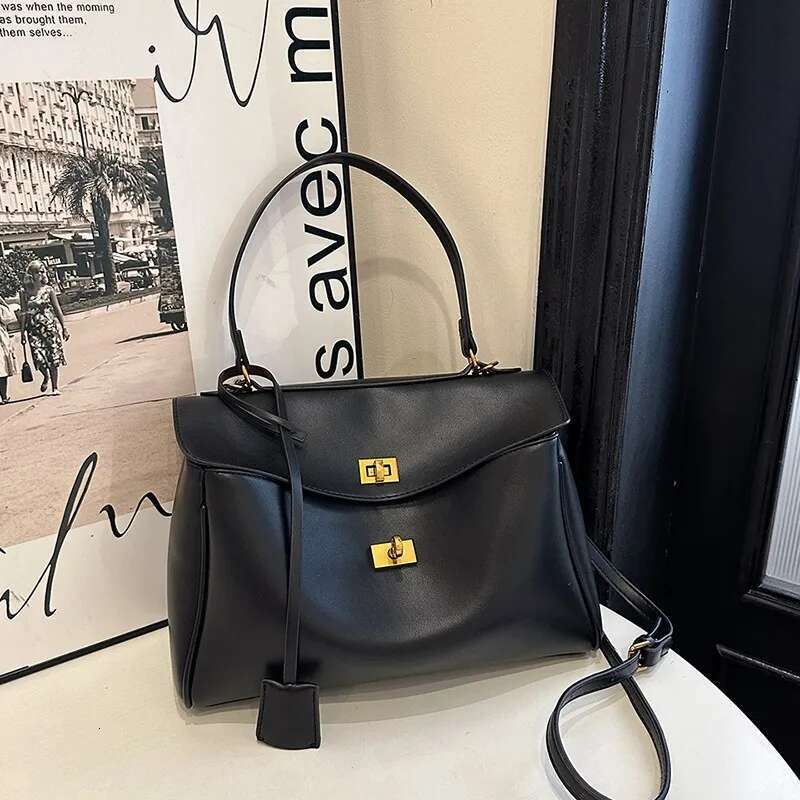 Lizzytsu Brand PU Solid Square Shoulder Fashion Crossbody Bags Women Retro Handbag Casual Korea Designer Tote Bag