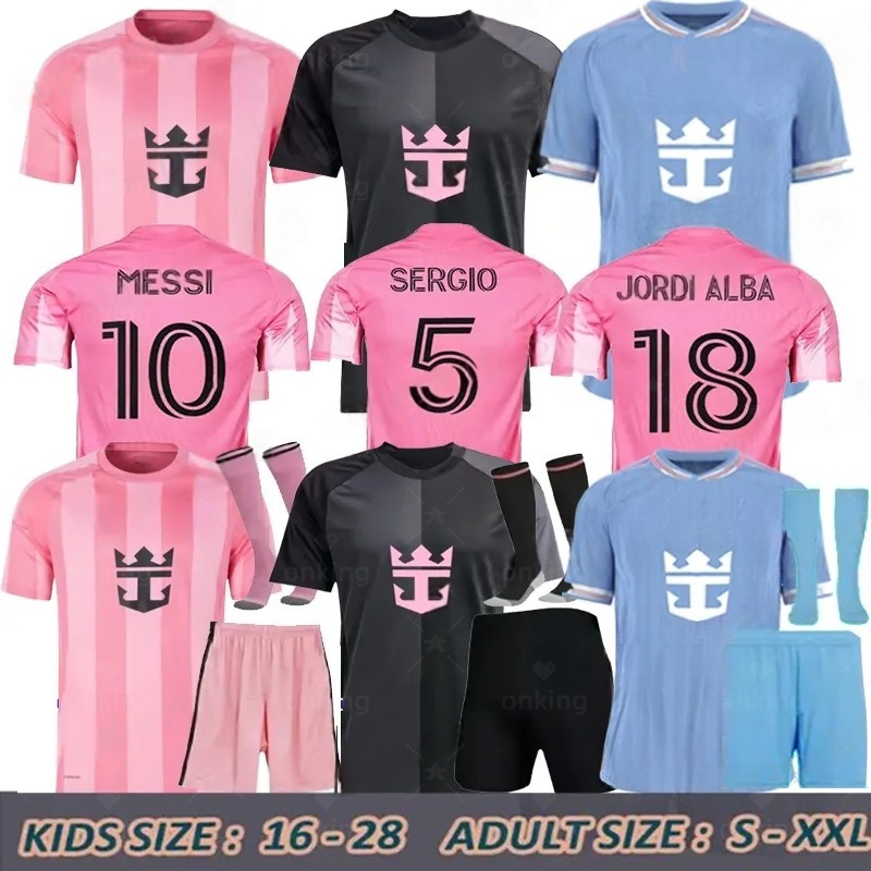 2526 SUAREZ M.MESSIS Interes Miamis CF 2025 Soccer Jerseys 2024 3rd Player Fans version shirt Baby Matuidi Women 24 25 football men kit kids equipment 3XL 4XL Grey Black